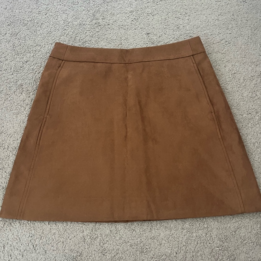 Suede skirt